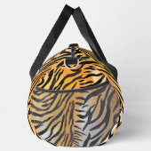 Moderne Stripte Tigerfelle Print big cats feline a Duffle Bag (Rechts)