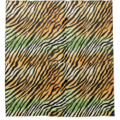 Moderne Stripte Tigerfelle Print big cats feline a Duschvorhang (Vorderseite)