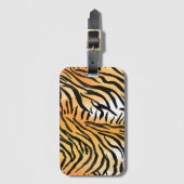 Moderne Stripte Tigerfelle Print big cats feline a Gepäckanhänger (Vorderseite Vertikal)