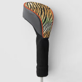 Moderne Stripte Tigerfelle Print big cats feline a Golf Headcover (angewinkelt)