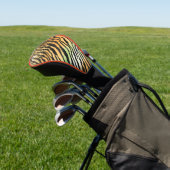 Moderne Stripte Tigerfelle Print big cats feline a Golf Headcover (In SItu)