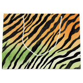 Moderne Stripte Tigerfelle Print big cats feline a Große Geschenktüte (Vorderseite)