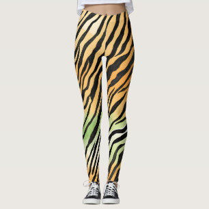 Moderne Stripte Tigerfelle Print big cats feline a Leggings