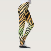 Moderne Stripte Tigerfelle Print big cats feline a Leggings (Rechts)