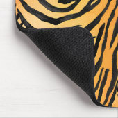 Moderne Stripte Tigerfelle Print big cats feline a Mousepad (Ecke)