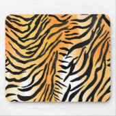 Moderne Stripte Tigerfelle Print big cats feline a Mousepad (Vorne)