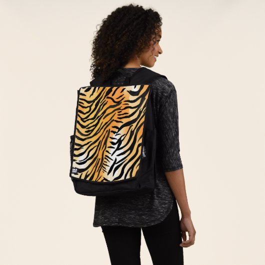 Moderne Stripte Tigerfelle Print big cats feline a Rucksack (Ausgewaschen)