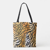 Moderne Stripte Tigerfelle Print big cats feline a Tasche (Rückseite)