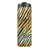 Moderne Stripte Tigerfelle Print big cats feline a Thermosbecher (Vorderseite)
