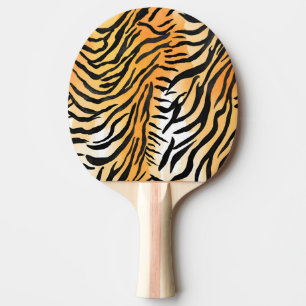 Moderne Stripte Tigerfelle Print big cats feline a Tischtennis Schläger