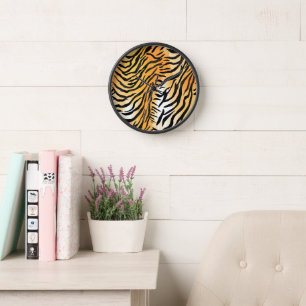 Moderne Stripte Tigerfelle Print big cats feline a Uhr