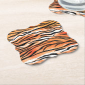 Moderne Stripte Tigerfelle Print big cats feline a Untersetzer (angewinkelt)