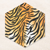 Moderne Stripte Tigerfelle Print big cats feline a Untersetzer (Vorderseite)