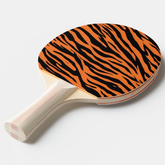 Moderne Stripte Tigerfelle Prinzessin Schwarz Tischtennis Schläger (Vorderseite)