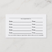 Moderne Strudel-Chiropraktik-Verabredungs-Karten Terminkarte (Rückseite)