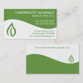 Moderne Strudel-Chiropraktik-Visitenkarten Visitenkarte (Vorne/Hinten)
