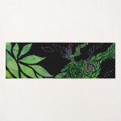 Moderne strukturierte Blätter auf abstrakten Baum Yogamatte (Vorderseite (Horizontal))