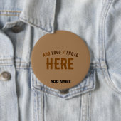 MODERNE, STYLISCH BROWN BROWN ÜBERPRÜFTE MARKENZEI BUTTON (Beispiel)