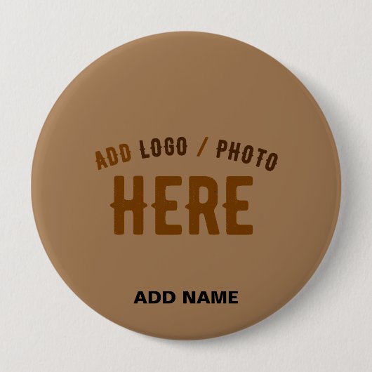 MODERNE, STYLISCH BROWN BROWN ÜBERPRÜFTE MARKENZEI BUTTON (Vorderseite)