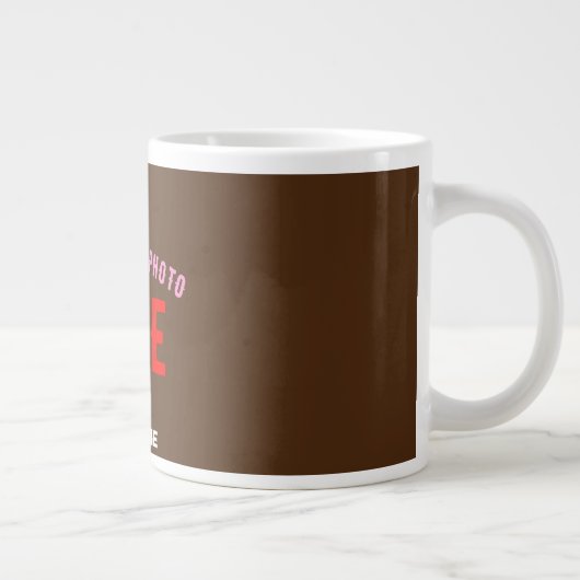 MODERNE, STYLISCH BROWN BROWN ÜBERPRÜFTE MARKENZEI Jumbo-Tasse (Rechts)