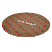 MODERNE, STYLISCH BROWN BROWN ÜBERPRÜFTE MARKENZEI SCHNEIDEBRETT (Ecke)