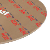 MODERNE, STYLISCH BROWN BROWN ÜBERPRÜFTE MARKENZEI SCHNEIDEBRETT (Ecke)