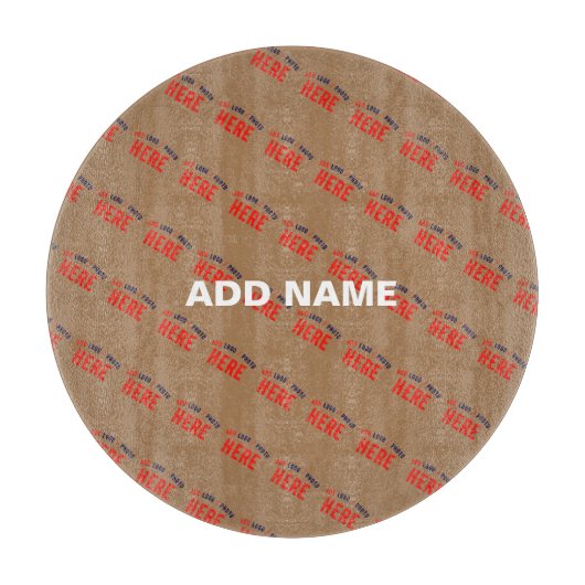 MODERNE, STYLISCH BROWN BROWN ÜBERPRÜFTE MARKENZEI SCHNEIDEBRETT (Vorderseite)