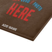 MODERNE, STYLISCH BROWN BROWN ÜBERPRÜFTE MARKENZEI SCHNEIDEBRETT (Ecke)