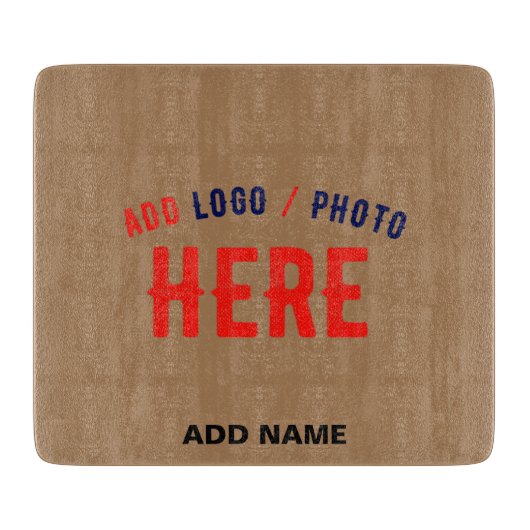 MODERNE, STYLISCH BROWN BROWN ÜBERPRÜFTE MARKENZEI SCHNEIDEBRETT (Vorderseite)