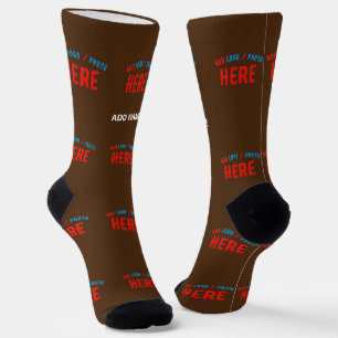 MODERNE, STYLISCH BROWN BROWN ÜBERPRÜFTE MARKENZEI SOCKEN