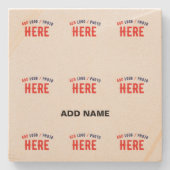 MODERNE, STYLISCH BROWN BROWN ÜBERPRÜFTE MARKENZEI STEINUNTERSETZER (Vorderseite)