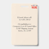 MODERNE, STYLISCH GEPRÜFTE NATÜRLICHE MARKEN AUSWEIS (Back)