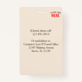 MODERNE, STYLISCH GEPRÜFTE NATÜRLICHE MARKEN AUSWEIS (Rückseite)