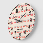 MODERNE, STYLISCH GEPRÜFTE NATÜRLICHE MARKEN GROßE WANDUHR (Winkel)