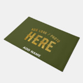 MODERNE STYLISCH-KUSTOM-ARMY GREEN-VERIFIED MARKIE FUßMATTE (Schrägansicht)