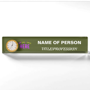 MODERNE STYLISCH-KUSTOM-ARMY GREEN-VERIFIED MARKIE NAMENSPLAKETTE