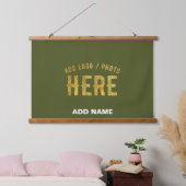 MODERNE STYLISCH-KUSTOM-ARMY GREEN-VERIFIED MARKIE WANDTEPPICH MIT HOLZRAHMEN (Schlafzimmer)