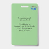 MODERNE STYLISCH MINT GREEN ÜBERPRÜFT MARKIERT AUSWEIS (Rückseite)