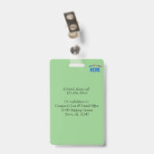 MODERNE STYLISCH MINT GREEN ÜBERPRÜFT MARKIERT AUSWEIS (Rückseite mit Clip)