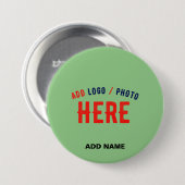 MODERNE STYLISCH MINT GREEN ÜBERPRÜFT MARKIERT BUTTON (Vorne & Hinten)