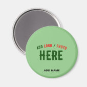 MODERNE STYLISCH MINT GREEN ÜBERPRÜFT MARKIERT MAGNET (Vorderseite/Rückseite)