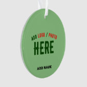 MODERNE STYLISCH MINT GREEN ÜBERPRÜFT MARKIERT ORNAMENT (Vorderseite)
