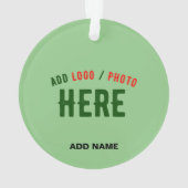 MODERNE STYLISCH MINT GREEN ÜBERPRÜFT MARKIERT ORNAMENT (Rückseite)