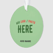 MODERNE STYLISCH MINT GREEN ÜBERPRÜFT MARKIERT ORNAMENT (Vorderseite)