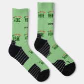 MODERNE STYLISCH MINT GREEN ÜBERPRÜFT MARKIERT SOCKEN (Rechts)