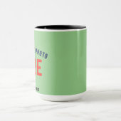MODERNE STYLISCH MINT GREEN ÜBERPRÜFT MARKIERT TASSE (Zentrum)