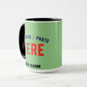 MODERNE STYLISCH MINT GREEN ÜBERPRÜFT MARKIERT TASSE (Vorderseite Links)