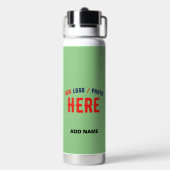 MODERNE STYLISCH MINT GREEN ÜBERPRÜFT MARKIERT TRINKFLASCHE (Hinten)
