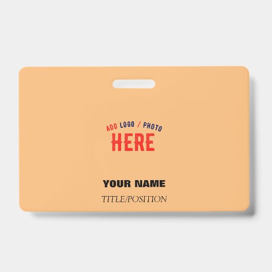 MODERNE STYLISCH-MODERNE CUSTOM PEACH ORANGE ÜBERP AUSWEIS (Vorderseite)