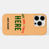 MODERNE STYLISCH-MODERNE CUSTOM PEACH ORANGE ÜBERP Case-Mate iPhone HÜLLE (Rückseite (Horizontal))
